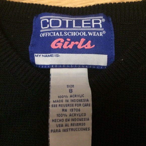 School Uniform Girls navy cardigan - Picture 2 of 3